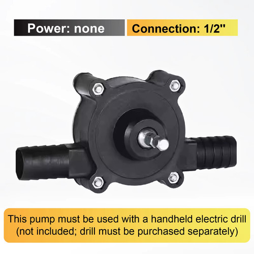 Drill powered water pump - drill-powered, self